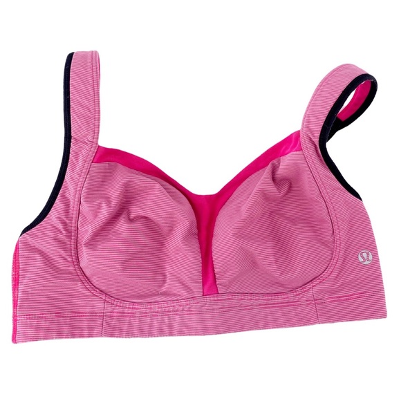 lululemon athletica Other - Lululemon Athletica Pink Stripe Sports Bra Size Medium